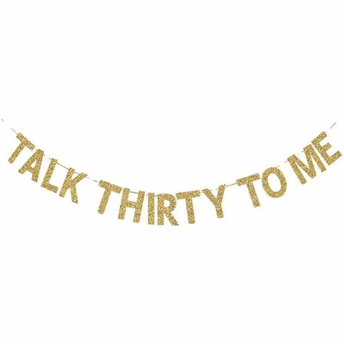 Talk Thirty to Me баннер золотой блеск бумажный знак декоры для мужчин женщин 30 украшения для дня рождения