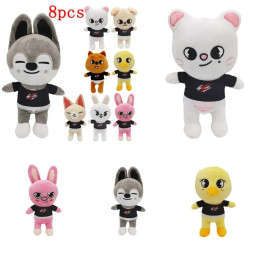 SKZ 8 шт./компл. плюшевая 20 см Kawaii Stray Kid милая плюшевая мультяшная кукла Kawaii-компаньон для детей, взрослых, фанатов, подарки