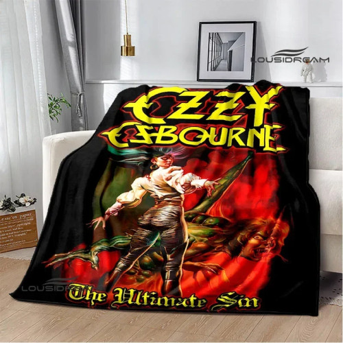 Одеяло Ozzy Osbourne в стиле ретро, теплое красивое одеяло, фланелевое мягкое и удобное домашнее дорожное одеяло, подарок на день рождения