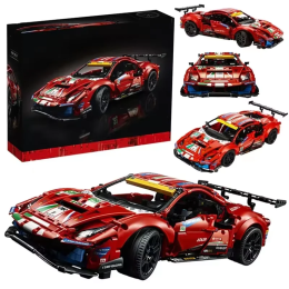 Новый технический 1684PCS 488GTE Спортивный автомобиль Здание 42125 Наборы MOC Гоночный автомобиль игрушки модель транспортного средства блоки набор подходит для взрослых подарок