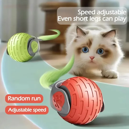 Speedy Tail 2.0 интерактивная игрушка для кошек, перезаряжаемый умный электрический катящийся мяч с 2 режимами, автоматическая имитация хвоста для кошек