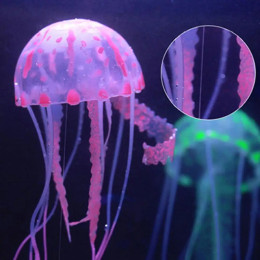 Флуоресцентный маленький водный пейзаж, плавающая медуза, украшение для аквариума, украшение для аквариума, имитация медузы, силиконовое программное обеспечение