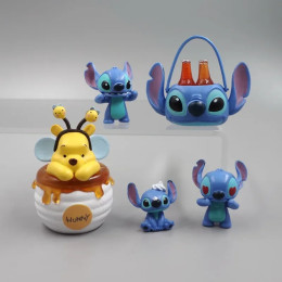 Disney в наличии, кавайные фигурки, Стич, коллекция поездок, Лило и Стич, 5 стилей, милые игрушки для девочек, фигурки для украшения дома, кавайные