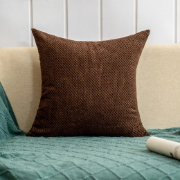 Коричневый вельветовый чехол для подушки, декоративный домашний скандинавский стиль для гостиной, дивана, подходит для всех сезонов, наволочка 45*45 см