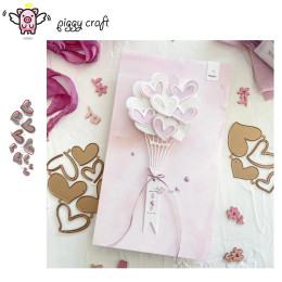 Piggy Craft металлические штампы для резки, форма для резки, серия Love Heart, скрапбук, нож для рукоделия, лезвие, трафареты, штампы