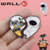 Эмалированные булавки WALL.E и Eva, одноразовая брошь в форме сумки в форме сердца, значки с героями мультфильмов, булавка для лацкана, ювелирные изделия, безделушки, подарок для детей, лучший друг