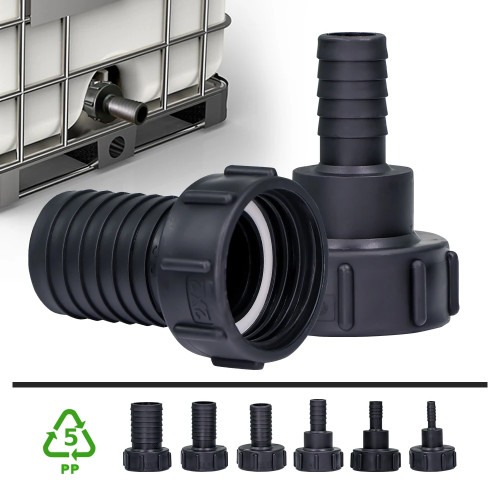 IBC S60 Женская грубая резьба до 1/2''3/4''1''2''штуцер пластиковые фитинги резервуар для воды адаптер для садового шланга цистерны соединитель