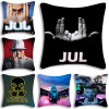 Rapper JuL C'est Pas Des Lol Pillow Covers Cartoon Sofa Decorative Home Double-sided Printing Short Plush Cute Cushion Cover