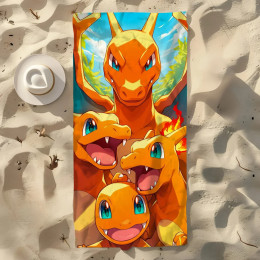 Полотенце пляжное C-Charmander MNS P-PokemonS-ES быстросохнущие полотенца для бассейна и кемпинга, мягкий подарок для путешествий, тренажерный зал, душ, спорт