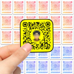 Водонепроницаемые виниловые наклейки с QR-кодом Instagram, персонализированные наклейки IG, наклейки для социальных сетей, Packagin