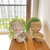 Лицевая головка для девочек, цветочный плантатор, суккулент, цветочный горшок, домашний декор, украшение для сада