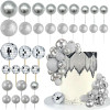 32 шт., выбор для торта в форме шара, красочный топпер для торта в форме шара, жемчужные шары, вставка для торта для кекса, топпер для дня рождения, свадьбы, деко