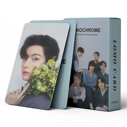 55 шт./кор. Kpop MONOCHROME Bangtan Boys POP UP фотокарточки Jung Kook Lomo карты фотокарта для коллекции фанатов