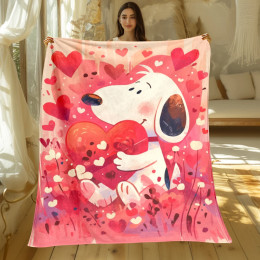 Милое одеяло MINISO Snoopy с мультяшным принтом. Теплая и удобная фланель, спальня, диван, кровать, стул, подарок, пикники, поездки, лагеря, одеяла.