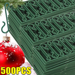 500/50 шт., подвесные крючки для рождественского орнамента, подвесная вешалка для рождественской елки, безделушка, S-образный крючок для новогоднего украшения дома и вечеринки
