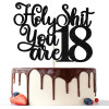 1 упаковка, топпер для торта с днем рождения 18 лет, декор для торта за 18 лет, забавные принадлежности для украшения на 18-й день рождения, черный блеск