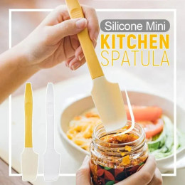 Силиконовый мини-шпатель для кухни, шпатель для сливочного торта, женский, подходит для всех видов банок и банок