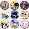 Мультяшная игра Dandys World Glisten, аниме, мягкая кнопка, булавка, креативная брошь в виде игры ужасов, значок, сумка, аксессуары, геймер, коллекционные подарки