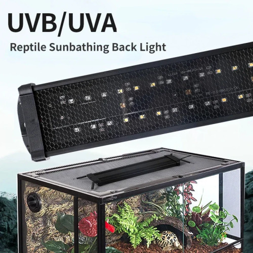 Светодиодная УФ-лампа полного спектра для рептилий UVA + UVB 10,0/20,0 Черепаха Ящерица Змея Свет Террариум Лампа для рептилий Вивариум Кальций Поставка