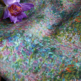 Высококачественное постельное белье Monet из натурального чистого рами с цветами, ткань, летнее тонкое платье в китайском стиле, ткань для платья, сделай сам, шитье, дизайнер