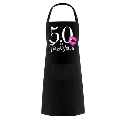 50 и сказочный фартук с поцелуем и губами, пятые годы, 50-летие, вечеринка по случаю дня рождения, барбекю, украшение для ужина, подарок для мамы, жены, реквизит для фотосессии