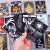 Патчи с вышивкой Tarot, патчи с утюгом для рукоделия, искусственные патчи с рисунком черепа для глажки, вышитые наклейки