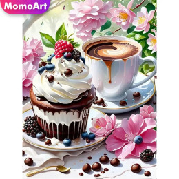 Momoart Cat Алмазная картина Животное Красочная Алмазная мозаика Картина Стразы Луна Настенный декор