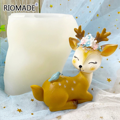 Новая 3D силиконовая форма с пятнистым оленем, товары для дома, инструменты для украшения, изготовление своими руками, ароматерапия, гипсовая смола, форма для свечей, ремесла