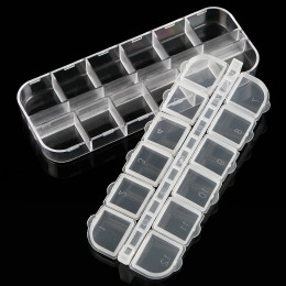 Прозрачная пластиковая шкатулка для драгоценностей с 12 сетками, многофункциональная пластиковая шкатулка для инструментов, регулируемые бусины разных размеров, серьги, квадратная шкатулка для хранения ювелирных изделий
