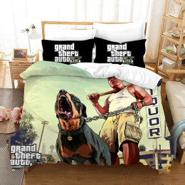 Комплект постельного белья Game GTA V, пододеяльники с героями мультфильмов, наволочка Grand Theft Auto 5, одеяло, комплекты постельного белья, постельное белье (без простыни)