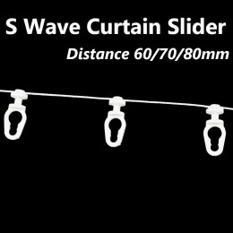Высококачественный слайдер Ripple Fold Silent Curtain Track S Wave Fold Curtain Runner