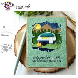 Piggy Craft металлические режущие штампы, пресс-форма для кемпера, полоска в виде дерева, скрапбукинг, нож для рукоделия, лезвие, трафареты для штамповки