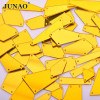 JUNAO смешанная форма для шитья, золотые прозрачные зеркальные стразы, стразы, аппликация, акриловые зеркальные кристаллы, камни для зеркального платья, одежды