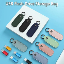 Кожаный чехол U-диска, держатель для ключей, сумка для хранения, USB-флеш-накопитель, защитный чехол, чехол для флэш-накопителя с памятью