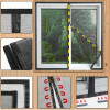 Mosquito net magnetic screen air curtain invisible curtain customized size，Magnetic window Screen,strong suction power，summer