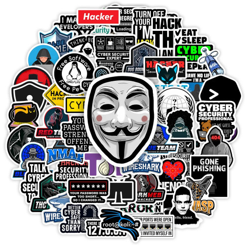 Cybersecurity Hackers сетевые наклейки безопасности DIY подарочная наклейка для ноутбука телефона скрапбукинг багаж декоративные бутылки водонепроницаемые