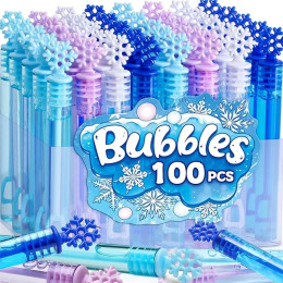 10/100 шт., игрушка-трубка с пузырьками, снежинка, корона, палочка, трубка для мыла, пустая бутылка, детский душ, декор для свадьбы, дня рождения, рождественские подарки