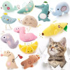 Игрушка для кошек, кошачья мята, интерактивная плюшевая жевательная игрушка для домашних животных, коготь, забавная кошка, мята, мягкая игрушка для чистки зубов для кошек, котят, товары для домашних животных