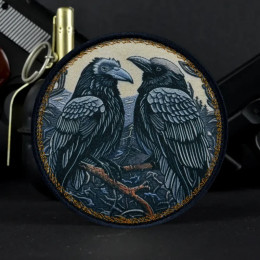 Тактическая нашивка Odin's Crow с принтом на крючках и петлях, военные вороны, армейский значок боевого моря, повязка на руку, наклейки на рюкзак