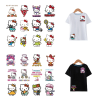 6 см * 12 шт./лот, нашивки «Hello Kitty», сделай сам, печать для детей, полосы, аппликации, виниловые наклейки, утюг