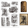 1 лист ретро-ключей и перьев, прозрачные штампы для изготовления открыток, винтажный текст, фон, прозрачные штампы, штампы, прозрачные штампы