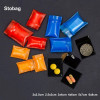 StoBag 100 шт. цветные мини-пластиковые пакеты на молнии, прозрачные маленькие герметичные ювелирные изделия, упаковка для пищевых продуктов, прозрачный чехол для хранения, водонепроницаемый многоразовый