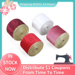 10 ярдов/рулон 6,3 см бархатная лента DIY бант лента для волос тканевая лента украшение Рождественская бархатная лента оптом