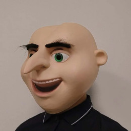 Латексные маски Thief Dad Gru, аниме «Гадкий я», маска Gru для взрослых, анфас, зеленые глаза, Хэллоуин, необычные вечерние костюмы для косплея, реквизит