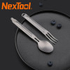 NexTool Вилка Ложка 2-в-1 Открытый чистый титан Spork Многоразовый чехол для посуды для кемпинга Портативные столовые приборы из нержавеющей стали