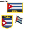 Вышитые железные нашивки с национальным флагом cuba для одежды, металлические значки PT0130-3