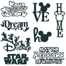 Dream LOVE HOME HO Металлические трафареты Disney Микки Слова Вырубные штампы для DIY Записки Карты Декоративные ремесленные штампы Новый 2022