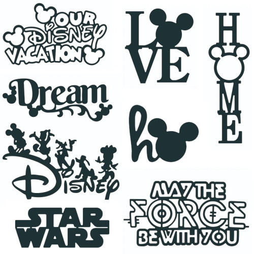 Dream LOVE HOME HO Металлические трафареты Disney Микки Слова Вырубные штампы для DIY Записки Карты Декоративные ремесленные штампы Новый 2022
