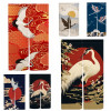 Японский дверной проем, занавеска, кран, птица Hokkaido Ukiyo-e, кухня, гостиная, перегородка, вход, затемняющий декор, полузанавеска
