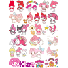 Kawaii My Melody аниме одежда нашивки DIY Детские Термо-наклейки аппликация для одежды утюжок на перенос